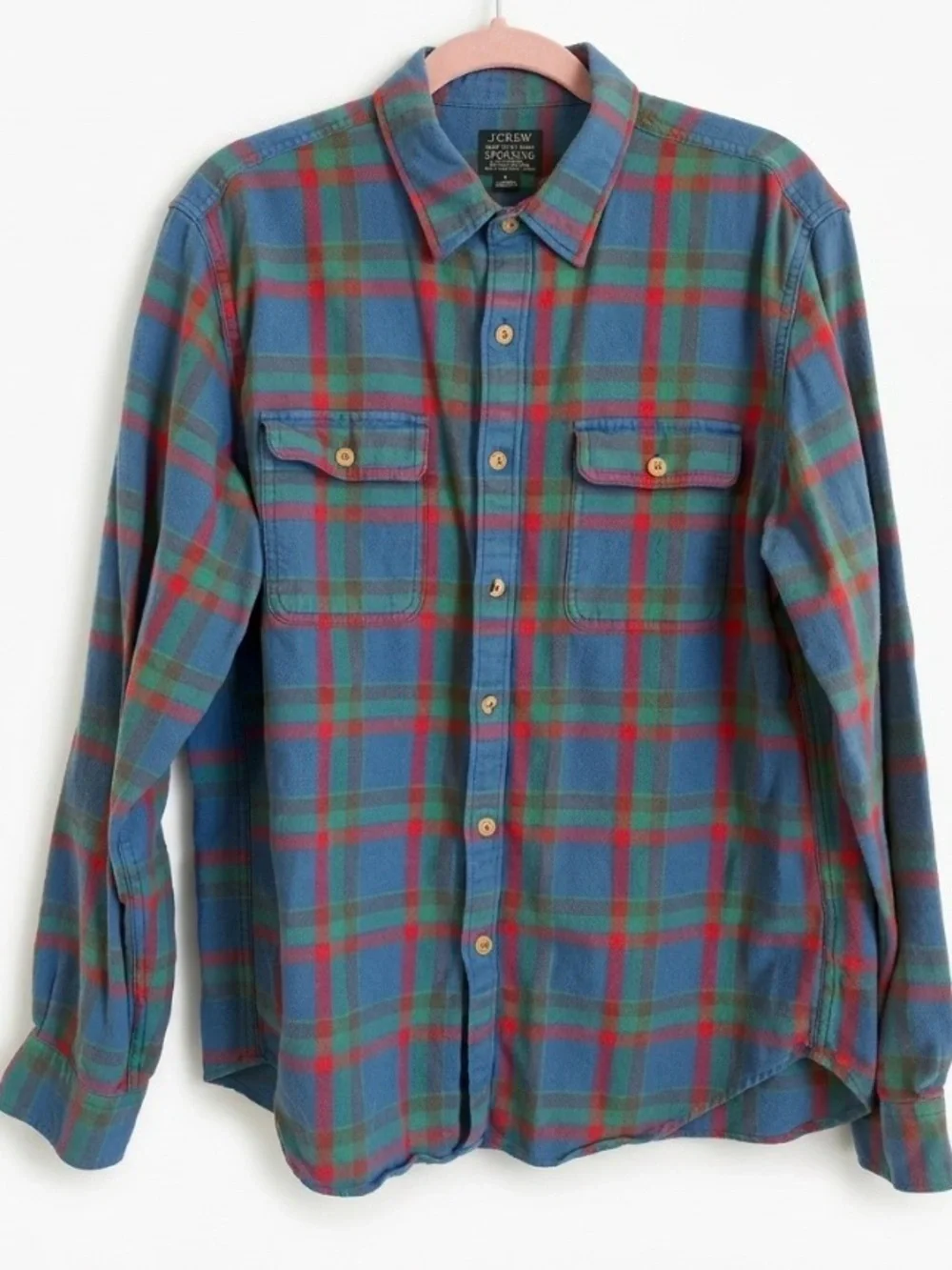 J.Crew Retro Sporting Goods Trade & Co Plaid Button Down Fisherman Shirt L